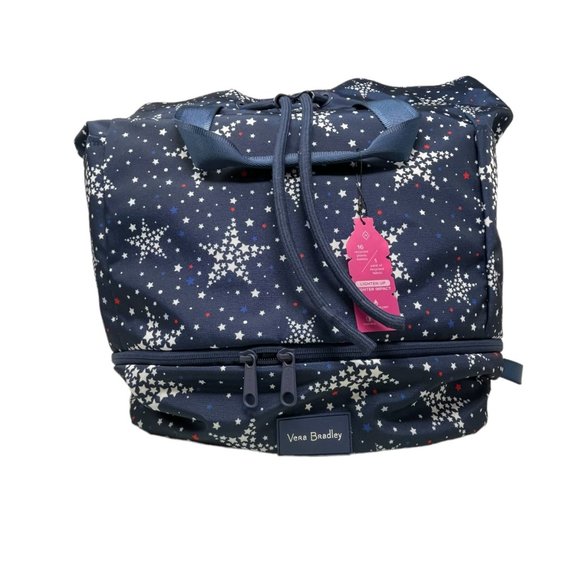 Vera Bradley Handbags - Vera Bradley Lighten Up Lighter Impact Canvas Backpack Star Print Blue NWT